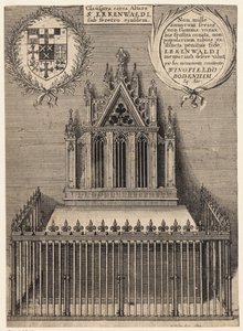 St Erkenwald (monument). Staat 2 door Wenceslaus Hollar